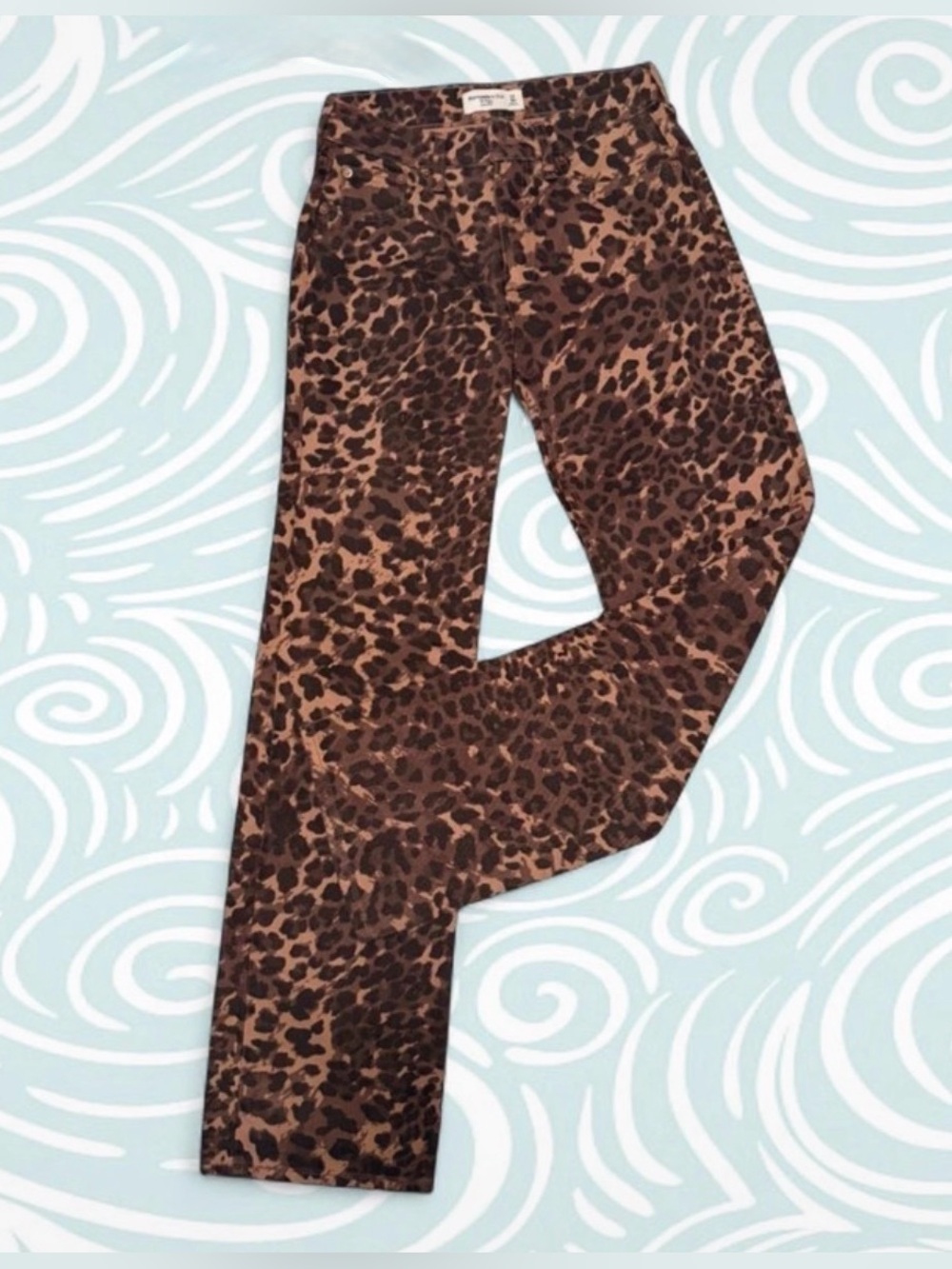 Abercrombie & Fitch Leopard Print Skinny Pants - Brown/Black